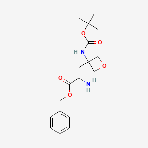 molecular formula C18H26N2O5 B14754850 Benzyl (2-(3-((tert-butoxycarbonyl)amino)oxetan-3-yl)ethyl)carbamate 