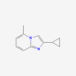 molecular formula C11H12N2 B1475488 2-Cyclopropyl-5-methylimidazo[1,2-a]pyridine CAS No. 1549067-49-3