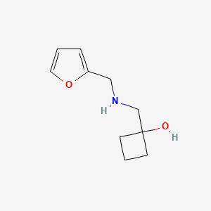 molecular formula C10H15NO2 B1475490 1-({[(Furan-2-yl)methyl]amino}methyl)cyclobutan-1-ol CAS No. 1600359-19-0