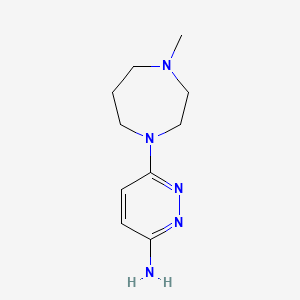 molecular formula C10H17N5 B1475493 6-(4-Methyl-1,4-diazepan-1-yl)pyridazin-3-amine CAS No. 1594992-22-9