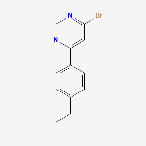 molecular formula C12H11BrN2 B1475494 4-Bromo-6-(4-ethylphenyl)pyrimidine CAS No. 1595938-46-7
