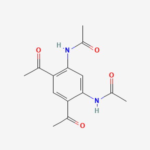 molecular formula C14H16N2O4 B14754947 N-(5-acetamido-2,4-diacetylphenyl)acetamide 