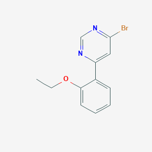 molecular formula C12H11BrN2O B1475495 4-Bromo-6-(2-ethoxyphenyl)pyrimidine CAS No. 1601291-41-1