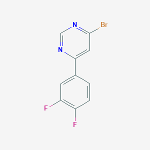 molecular formula C10H5BrF2N2 B1475496 4-Bromo-6-(3,4-difluorophenyl)pyrimidine CAS No. 1592625-45-0