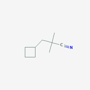 molecular formula C9H15N B1475497 3-Cyclobutyl-2,2-dimethylpropanenitrile CAS No. 1849304-30-8