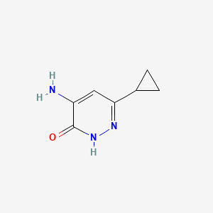 molecular formula C7H9N3O B1475498 4-Amino-6-cyclopropylpyridazin-3-ol CAS No. 1890465-48-1