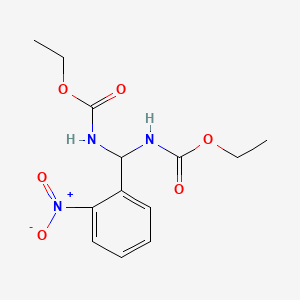 molecular formula C13H17N3O6 B14754987 ethyl N-[(ethoxycarbonylamino)-(2-nitrophenyl)methyl]carbamate CAS No. 899-69-4