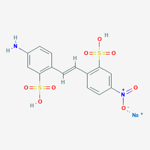 molecular formula C₁₄H₁₀N₂Na₂O₈S₂ B014755 5-氨基-2-[2-(4-硝基-2-磺酸苯基)乙烯基]苯磺酸二钠 CAS No. 6634-82-8