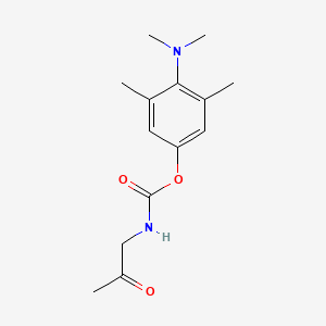 molecular formula C14H20N2O3 B14755099 Carbamic acid, acetylmethyl-, 4-(dimethylamino)-3,5-dimethylphenyl ester CAS No. 2184-77-2