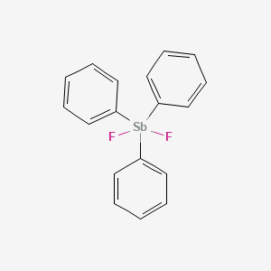 molecular formula C18H15F2Sb B14755203 Antimony, difluorotriphenyl- CAS No. 373-84-2