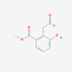 molecular formula C10H10O4 B14755206 Methyl 3-hydroxy-2-(2-oxoethyl)benzoate 