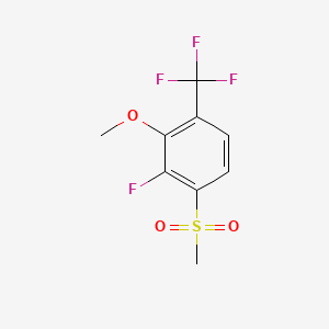 molecular formula C9H8F4O3S B14755217 2-Fluoro-3-methoxy-1-(methylsulfonyl)-4-(trifluoromethyl)benzene 