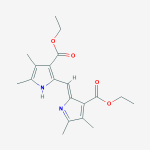 molecular formula C19H24N2O4 B14755259 ethyl (2Z)-2-[(3-ethoxycarbonyl-4,5-dimethyl-1H-pyrrol-2-yl)methylidene]-4,5-dimethylpyrrole-3-carboxylate CAS No. 2407-72-9