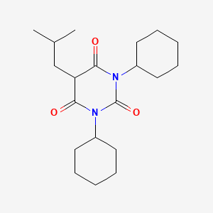 molecular formula C20H32N2O3 B14755270 Barbituric acid, 1,3-dicyclohexyl-5-isobutyl- CAS No. 745-32-4