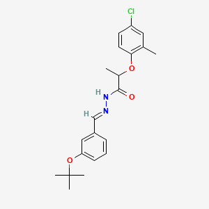 molecular formula C21H25ClN2O3 B14755284 N'-(3-(tert-butoxy)benzylidene)-2-(4-chloro-2-methylphenoxy)propanehydrazide 