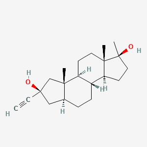 molecular formula C21H32O2 B14755343 A-NORANDROSTANE-2-beta,17-beta-DIOL, 2-alpha-ETHYNYL-17-alpha-METHYL- CAS No. 52-73-3