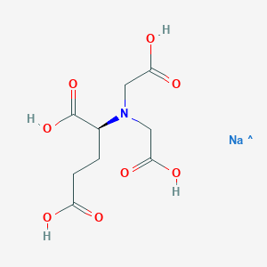 molecular formula C9H13NNaO8 B14755368 N,N-bis(carboxymethyl)-L-Glutamic acid sodium salt(1:x) CAS No. 302337-35-5