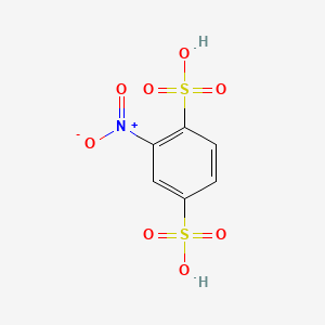 molecular formula C6H5NO8S2 B14755380 2-Nitrobenzene-1,4-disulfonic acid CAS No. 119-00-6