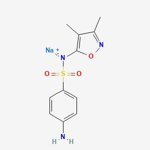 molecular formula C11H12N3NaO3S B14755408 Sulfisoxazole sodium CAS No. 2200-44-4