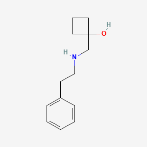 1-{[(2-Phenylethyl)amino]methyl}cyclobutan-1-ol