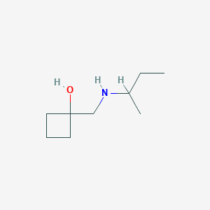 molecular formula C9H19NO B1475542 1-{[(Butan-2-yl)amino]methyl}cyclobutan-1-ol CAS No. 1595843-89-2