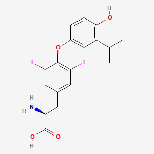 molecular formula C18H19I2NO4 B14755452 O-[4-Hydroxy-3-(propan-2-yl)phenyl]-3,5-diiodo-L-tyrosine CAS No. 51-23-0