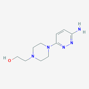 molecular formula C10H17N5O B1475553 2-[4-(6-Aminopyridazin-3-yl)piperazin-1-yl]ethan-1-ol CAS No. 1602003-55-3
