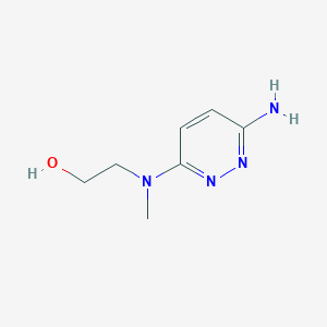 molecular formula C7H12N4O B1475554 2-[(6-Aminopyridazin-3-yl)(methyl)amino]ethan-1-ol CAS No. 1595565-93-7
