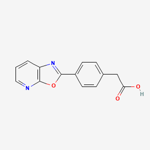 molecular formula C14H10N2O3 B14755543 2-[4-([1,3]Oxazolo[5,4-b]pyridin-2-yl)phenyl]acetic acid 
