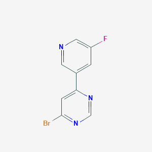 molecular formula C9H5BrFN3 B1475557 4-Bromo-6-(5-fluoropyridin-3-yl)pyrimidine CAS No. 1594717-53-9