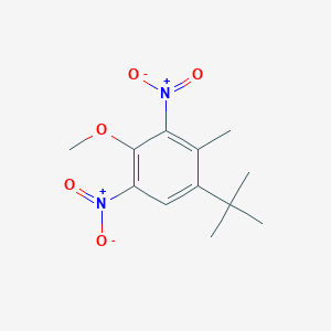 molecular formula C12H16N2O5 B14755570 1-Tert-butyl-4-methoxy-2-methyl-3,5-dinitrobenzene CAS No. 481-78-7