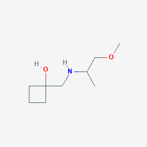 molecular formula C9H19NO2 B1475559 1-{[(1-Methoxypropan-2-yl)amino]methyl}cyclobutan-1-ol CAS No. 1595020-14-6