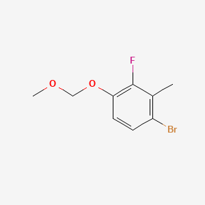 molecular formula C9H10BrFO2 B14755590 1-Bromo-3-fluoro-4-(methoxymethoxy)-2-methylbenzene 