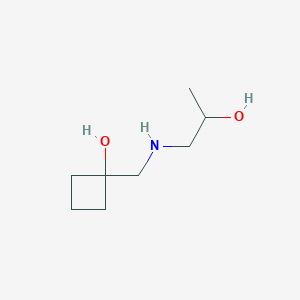 molecular formula C8H17NO2 B1475560 1-{[(2-Hydroxypropyl)amino]methyl}cyclobutan-1-ol CAS No. 1602554-93-7