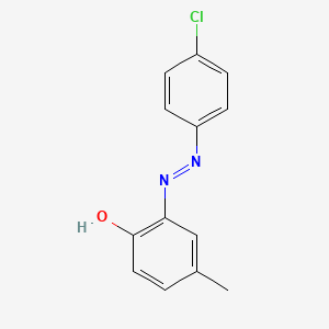 molecular formula C13H11ClN2O B14755627 2-Hydroxy-5-methyl-4'-chloroazobenzene CAS No. 2491-56-7