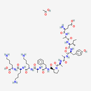 molecular formula C66H105N15O18 B14755694 Abl Cytosolic Substrate acetate 