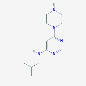 molecular formula C12H21N5 B1475582 N-isobutyl-6-(piperazin-1-yl)pyrimidin-4-amine CAS No. 1903356-03-5