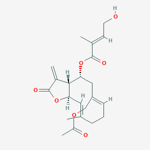 molecular formula C22H28O7 B14755855 8beta-(4-Hydroxytigloyloxy)ovatifolin 