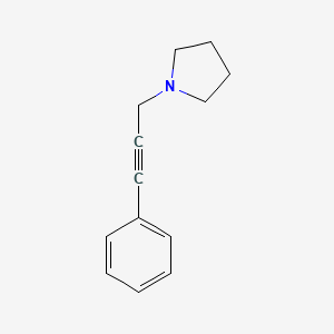 molecular formula C13H15N B14755929 Pyrrolidine, 1-(3-phenyl-2-propynyl)- CAS No. 1015-02-7
