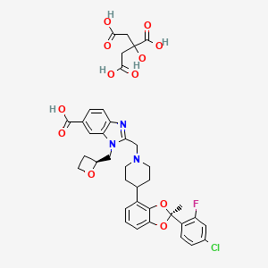 molecular formula C38H39ClFN3O12 B14755956 GLP-1 receptor agonist 9 citrate 