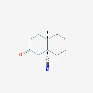 molecular formula C12H17NO B14755972 cis-8a-Methyl-3-oxodecahydro-4a-naphthalenecarbonitrile CAS No. 880-38-6