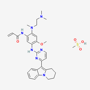 molecular formula C32H41N7O5S B14756089 Oritinib mesylate 