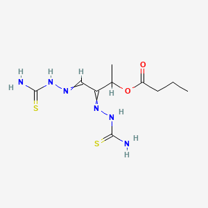 molecular formula C10H18N6O2S2 B14756123 Butyryloxyethylglyoxal dithiosemicarbazone CAS No. 2407-55-8
