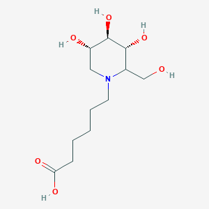 molecular formula C12H23NO6 B14756127 N-(5-Carboxypentyl)-deoxymannojirimycin hydrochloride 