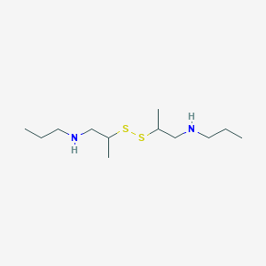 molecular formula C12H28N2S2 B14756176 N,N'-[Disulfanediyldi(propane-2,1-diyl)]di(propan-1-amine) CAS No. 1189-26-0