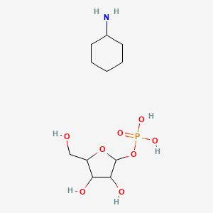 molecular formula C11H24NO8P B14756180 Cyclohexanamine;[3,4-dihydroxy-5-(hydroxymethyl)oxolan-2-yl] dihydrogen phosphate 