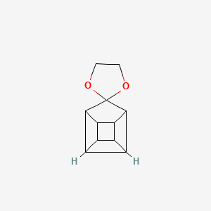molecular formula C11H12O2 B14756217 Spiro[1,3-dioxolane-2,9'-pentacyclo[4.3.0.0~2,5~.0~3,8~.0~4,7~]nonane] CAS No. 427-83-8