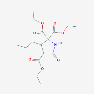 molecular formula C16H25NO7 B14756236 Triethyl 5-oxo-3-propylpyrrolidine-2,2,4-tricarboxylate CAS No. 2351-92-0
