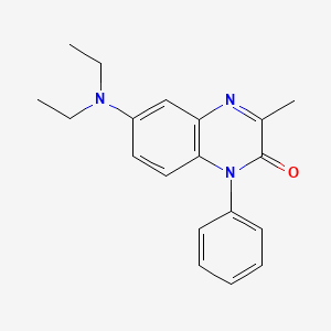 molecular formula C19H21N3O B14756253 6-(Diethylamino)-3-methyl-1-phenylquinoxalin-2(1H)-one 