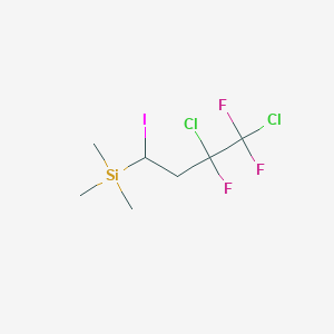 molecular formula C7H12Cl2F3ISi B14756293 (3,4-Dichloro-3,4,4-trifluoro-1-iodobutyl)(trimethyl)silane CAS No. 649-66-1